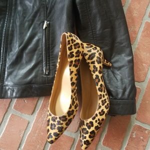 J. Crew calf hair kitten heels
